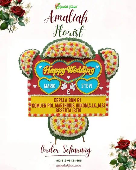 Papan Bunga Pernikahan Bandaralim